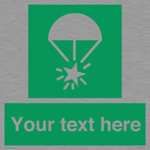 Custom sign safe condition Rocket parachute flare